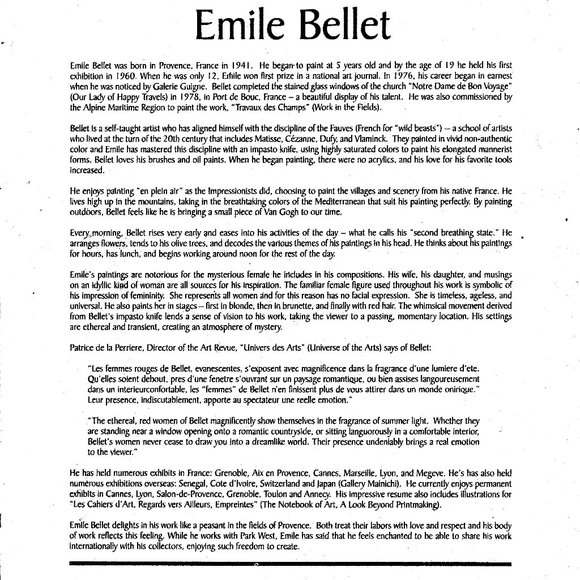 "En Mediterranee" by Emile Bellet Seriolithograph - Picture 5 of 5